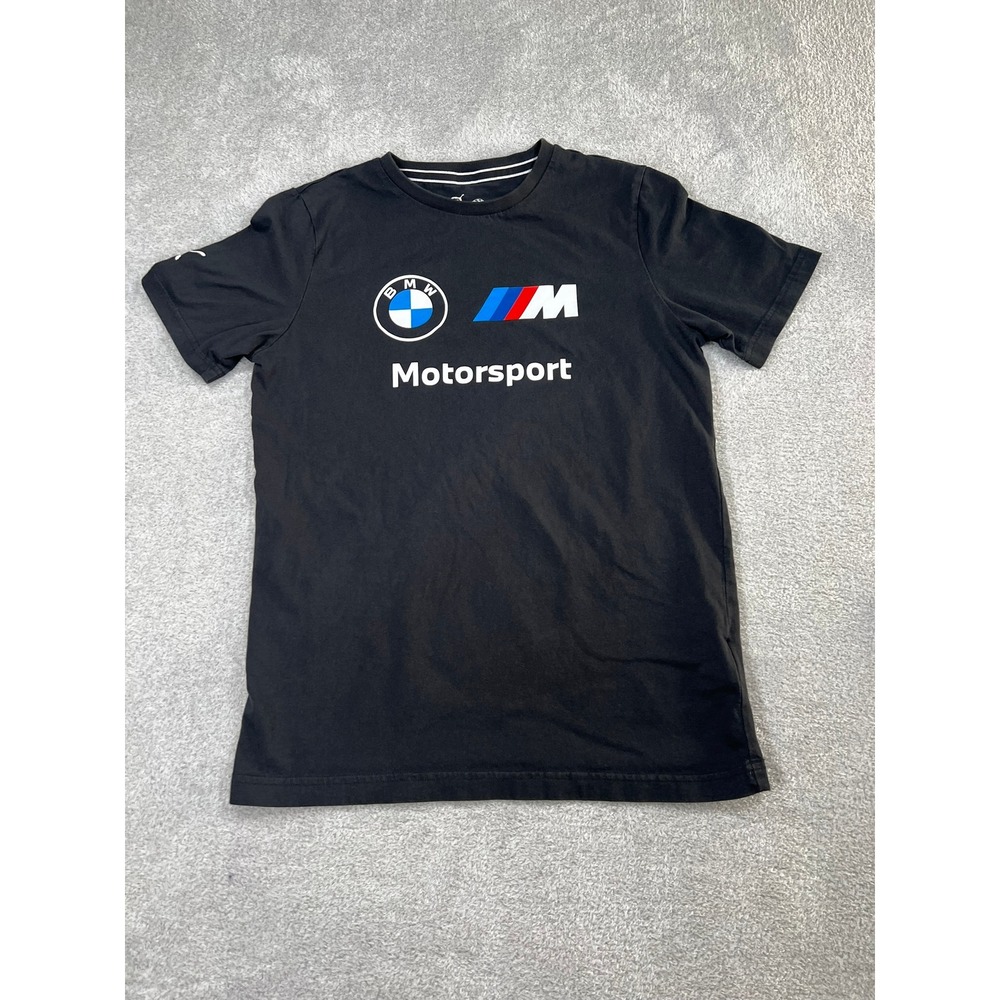Puma BMW Motorsport M Series Mens Black Graphic T-Shirt Small Racing Tee